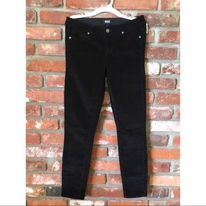 PAIGE Verdugo Ankle Skinny Jeans Black Corduroy 25